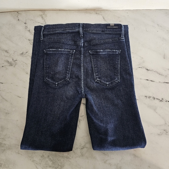 Citizens Of Humanity High Rise Skinny Dark Blue Denim Jeans 27 Preowned - Picture 6 of 7